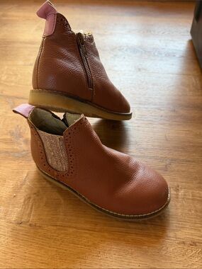 Mini Boden Brown Leather Chelsea Boots
